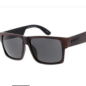 KUSH Plastic Woodgrain Medium Rectangular Sunglasses 7734KSH